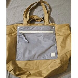 Madewell The (Re)sourced Khaki Tan/Blue Tote Shoulder Bag Travel Sports